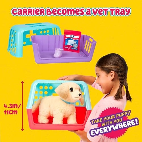 Little Live Pets Ouchies Cooper The Retriever Puppy, 50+ Sounds, Limping to Walking Puppy Toy with Vet Carrier, Interactive Toy Dog for Kids Ages 5+ thumbnail 3