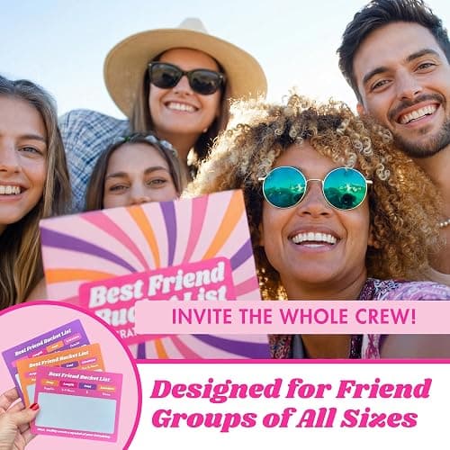 Best Friend Bucket List Scratch Off Cards – 35 Fun Adventure Date Ideas for Friends – Unique Gift for Women, Besties, or BFFs – Fun Friendship Gift for Birthdays or Christmas thumbnail 5