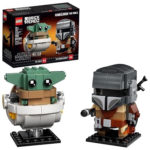 LEGO BrickHeadz Star Wars The Mandalorian & The Child 75317 'Baby Yoda' Building Toy, Collectible Model Figures Set, Gift Idea for Teens - Image 1