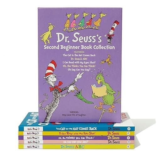 Dr. Seuss's Second Beginner Book Boxed Set Collection: The Cat in the Hat Comes Back; Dr. Seuss's ABC; I Can Read with My Eyes Shut!; Oh, the Thinks You Can Think!; Oh Say Can You Say? - Image 1