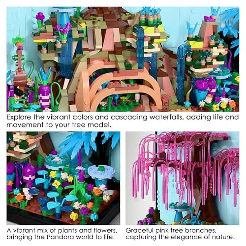 Micro Brick Tree of Life Building Set, Creative Nature World Model, 3D Wall Art Home Office Decoration or Table Display, Collectible Display Set, Ideas Gift Building Toy for Adults,Teens Ages 8+ Kids thumbnail 4