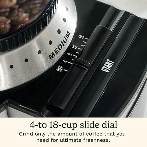 Cuisinart Coffee Grinder, Electric One-Touch Automatic Burr Coffee Grinder with 18-Position Grind Selector, Cup Size Selector for 4 – 18 Cups, DBM-8P1, Black Stainless thumbnail 6