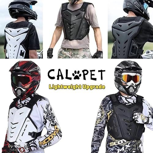 Light Upgrade Chest Armor Motorcycle Armor Body Guard Vest, Dirtbike Riding Off-Road Racing Cycling Skiing Motocross Adult Kids Protector Shirt Jackets for Street Bike, Mens Back Protection thumbnail 2