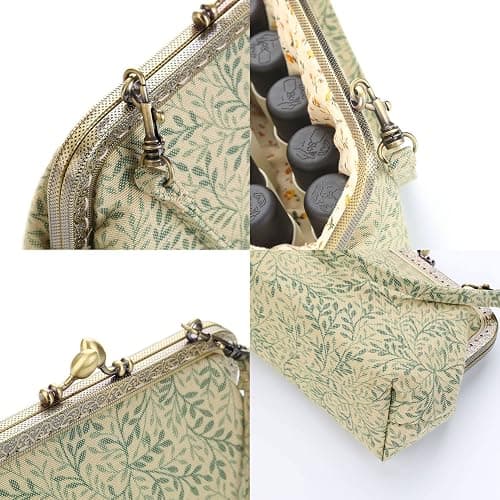 evoon Womens Cosmetic Pouch Bag Clutch Purses for Ladies, Essential Oil Carrying Cases Box for doTERR Youg Living Oils 5ml 10ml 15ml Bottles thumbnail 5