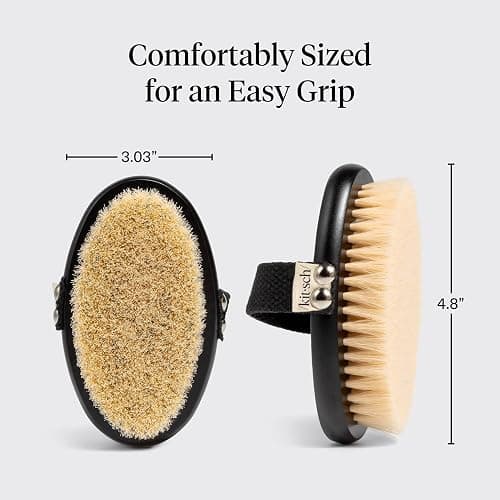 Kitsch Dry Brushing Body Brush for Lymphatic Drainage | Soft Bristles Shower Brush - Dry Brush to Remove Dry Skin and Improves Blood Circulation, Body Scrubber for Glowing Skin thumbnail 5