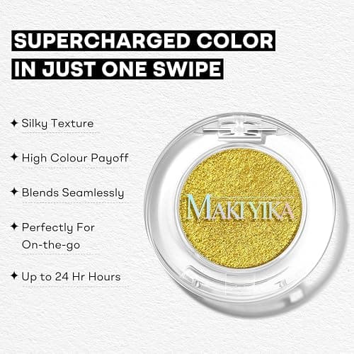 MAKI YIKA Glitter Gold Creme Eyeshadow Single Shimmer Cream Eye Shadow palette thumbnail 4
