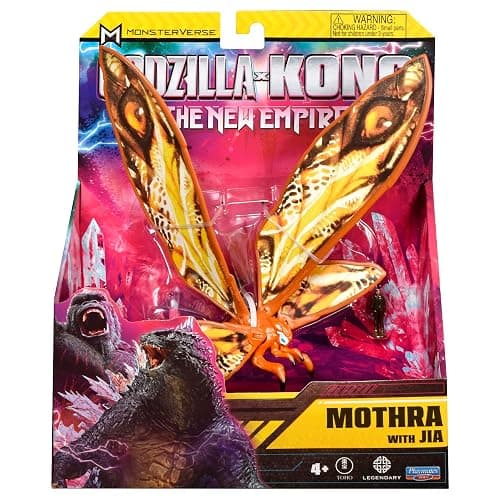PlayMates Godzilla X Kong Monsterverse 6 Inch Action Figure Basic Series - Mothra with Jia thumbnail 5