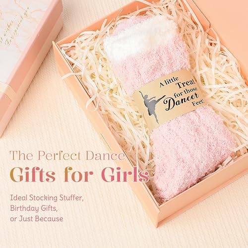 Brikabia Dance Gifts for Dancers, Ultra Soft Fuzzy Dance Socks for Women Dancer Party Favor thumbnail 5