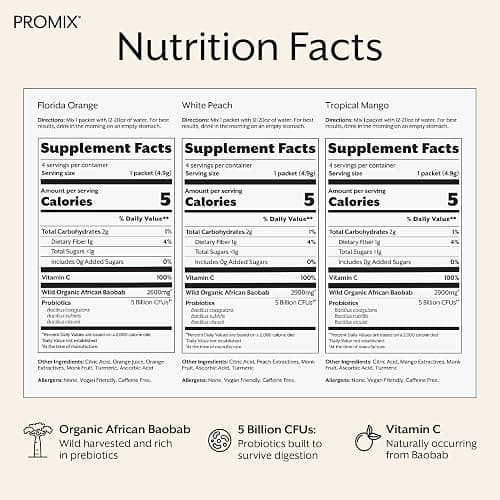 ProMix Nutrition Debloat Prebiotics and Probiotics - Digestive Health, Nausea Relief, Gut Repair, and Bloating Relief for Women and Men - Variety Pack - 12 Servings (Pack of 12) thumbnail 2