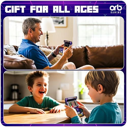 Orb - Mini Arcade Machine, 300 in-Built Games, 8-Bit Retro Arcade Games, 2.5” Full Colour Screen, 8-Way Joystick, 2 Buttons, Volume Control thumbnail 7