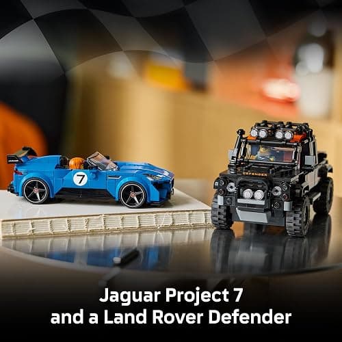 LEGO Speed Champions Jaguar Project 7 & Land Rover Defender 77264 | Building Toy for Boys & Girls, Ages 10+, Detailed Toy Cars for Kids, Play or Display Model, 740 pieces, Gift for Birthdays thumbnail 3