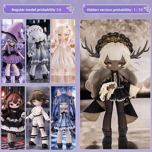 BJD Dolls BJD Blind Box 1/12 Ball Jointed Doll Dress Up Dolls Collectible Figures Collection Gift Toys for Party Birthday Ages 15 and Up Costume Included Collectible Figure, Arcane Circuit 1 BOX thumbnail 4