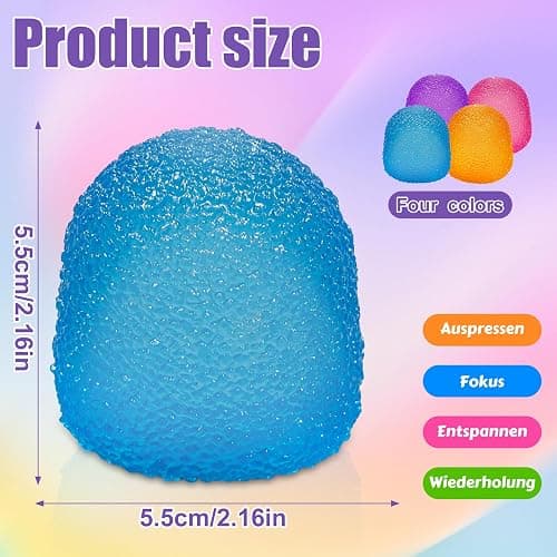 4PCS Gumdrop Squishy,Stress Balls Fidget Toys for Kids and Adults, Super Solid Sugar Balls for Classroom Prize Favors Sensory Toys for Kids with Autism thumbnail 2