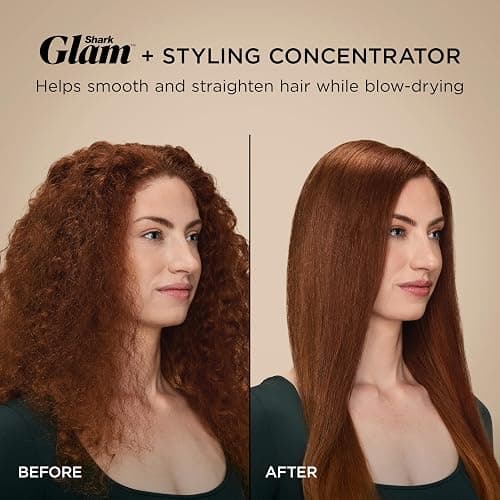 Shark Glam Ceramic & Powerful Air Styling & Drying System, with Silki Straightener & Shark Glossi Air Glosser, for Drying, Curling, Straightening & Glossing, Gold, HD6051S (Straight & Wavy Hair) thumbnail 12