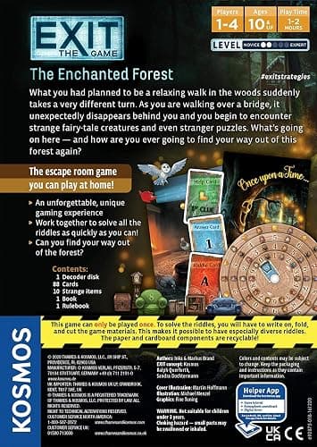 Thames & Kosmos EXIT: The Enchanted Forest| A Kosmos Escape Room Game in a Box| Family Friendly, Card-Based at-Home Escape Room Experience for 1 to 4 Players, Ages 12+ , Black thumbnail 3