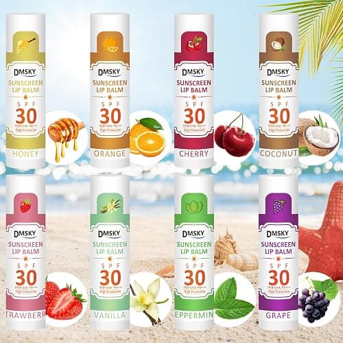 DMSKY SPF Lip Balm Bulk 64 Pack, Sunscreen Lip Balm SPF 30, Broad Spectrum UVA/UVB Protection, Lip Sunblock Bulk Sunscreen Travel Size thumbnail 2