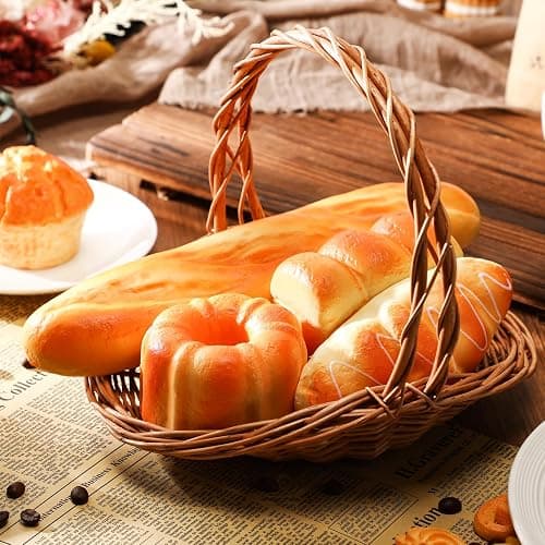 Foilswirl 5 Pcs Bread Stress Toy Soft Toast Breads Shape Toy Slow Rising Balls for Kids Adult Anxiety Stress Relief Funny Birthday Gifts Classroom Prizes Office Desk Decor(Bread Style 2) thumbnail 2