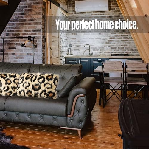 INSMEER Leopard Print Pillow Cover 12x20 Faux Fur Throw Pillow, Decorative Shaggy Cushion Cover for Couch, Fluffy Cheetah Pillow Case for Bedroom Sofa Home Decor thumbnail 5