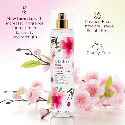 Bodycology Long-Lasting Fragrance Body Mist, Cherry Blossom, 8 fl oz thumbnail 6