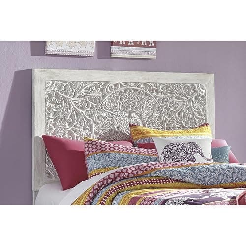 Signature Design by Ashley Paxberry Boho Chic Panel Adjustable Headboard ONLY, Full, Whitewash thumbnail 4