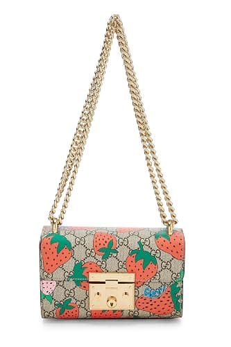 Gucci, Pre-loved Original GG Supreme Canvas Strawberry Shoulder Bag Small, Multi - Image 1