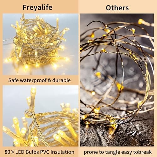 Freyalife Fake Vines for Room Decor(12 Pack 84 FT),with CE Certified 80 LED String Lights,Artificial Plant Ivy for Aesthetic Home Bedroom Wall Wedding Party Office Patio Indoor, Outdoor Garden Décor thumbnail 7