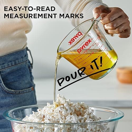 Pyrex Essentials (2-Pack) Glass Measuring Cups Set, (1 & 2 Cup) Measuring Cups For Prepping, Baking and Cooking, Preheated Oven, Dishwasher, Freezer, and Microwave Safe thumbnail 4