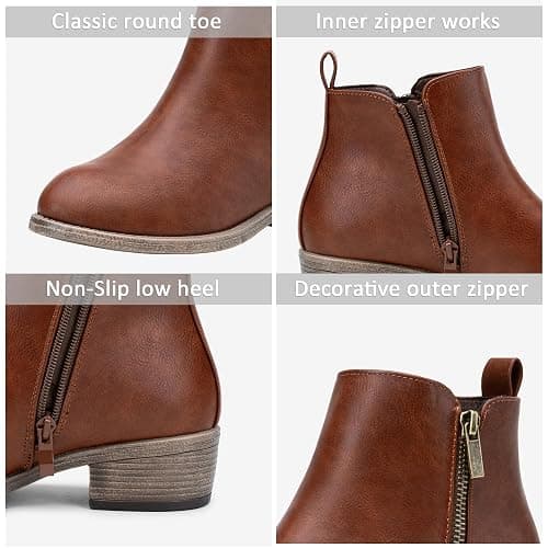 Jeossy Women's 905 Ankle Boots, Classic Low Heeled Short Booties, Casual Comfortable Boots with Wide Widths Available thumbnail 6
