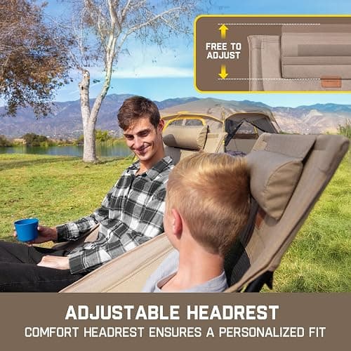 FanttikOutdoor Zeta L8 Max Camping Chair, Portable & Lightweight, Comfort-Driven Foldable Rocking Chair with Carry Bag for Camping, Hiking, Patio, Fishing, Support up to 250 lbs, Khaki thumbnail 9