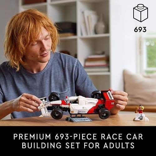 LEGO Icons McLaren MP4/4 & Ayrton Senna Minifigure Model Car Kit - Buildable F1 McLaren Set for Adults, Ages 18+ - Gift for Birthdays - 10330 thumbnail 3