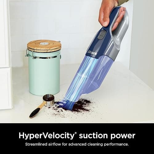 Shark Cyclone PET Handheld Vacuum with 8" Crevice Tool, HyperVelocity Suction, Navy Blue/Grey, CH701 thumbnail 3