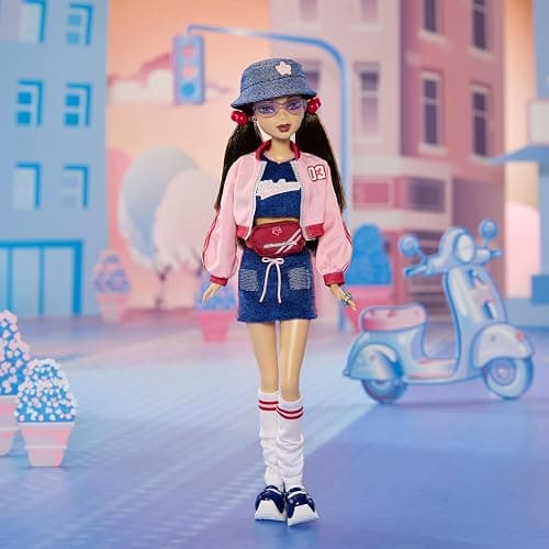 Barbie Signature My Scene Nolee Doll and Accessories, Y2K-Inspired Outfit with Sporty Matching Set, Cropped Jacket, Leg Warmers and Doll Stand thumbnail 2