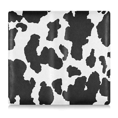 xigua Cow Print Car Registration and Insurance Holder,Leather Registration and Insurance Card Holder Vehicle Glove Box Organizer for Documents, Driver License and Cards 1 thumbnail 4