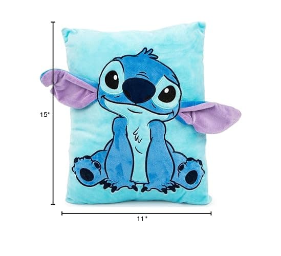 Jay Franco Disney Lilo & Stitch 3D Snuggle Pillow - Super Soft – Measures 15 Inches (Official Disney Product) thumbnail 2