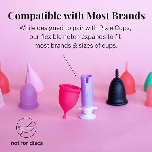 Pixie Menstrual Cup Applicator - Inserts Like A Tampon - Every Woman Can Now Use Period Cups - Perfect for Long Nails - Self Sanitizer TPE Properties - Travel Case (Cup Applicator) thumbnail 3