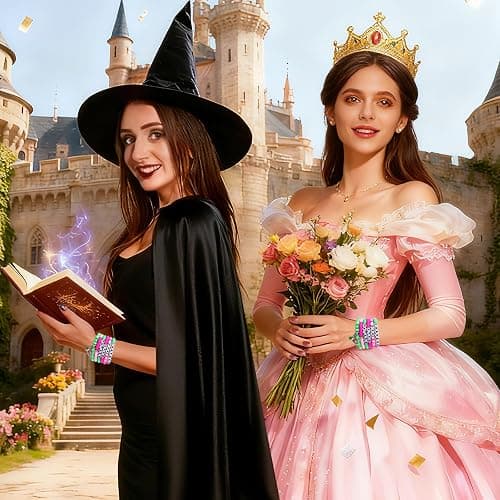 lakayfimily Wicked Friendship Bracelet for Women Magic Wand&Witch Hat Beaded Stretch Bracelet Wicked Gifts Fans Party Dress Costume Accessories thumbnail 5
