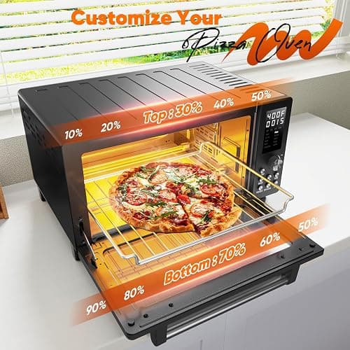 Nuwave Bravo Pro Convection Air Fryer Toaster Oven Combo, 2025 New and Improved, 10-in-1, 50°-450°F Temp Controls, Quick & Even Crisp Technology, 21Qt Capacity, Black, PFAS Free - Black thumbnail 8