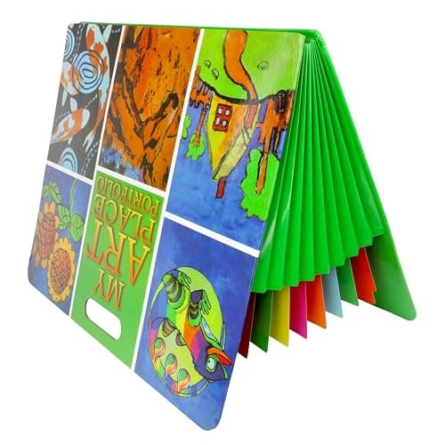 HearthSong My Art Place Expandable Color-Tabbed Portable Art Storage Portfolio with Decorative Frame, 19" x 15¼" thumbnail 6