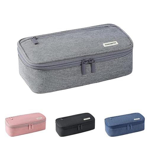 Large Capacity Pencil Case, Big Pencil Pouch with Durable Zipper,Extra Big Pencil Bag Organizer,Cute Pencil Case Aesthetic Pen Pouch Bag for Office Art (Grey) - Image 1