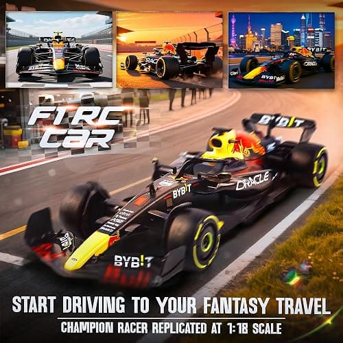 BEZGAR F1 Remote Control Car - Officially Licensed Rb18 Toy Car 1:18 Model Vehicle, 2.4GHz Race F1 RC for Boys,Girls and Adults, Ideal for Kids & Collectors 94800 thumbnail 6