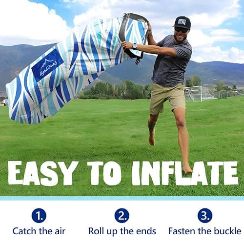 AlphaBeing Inflatable Lounger Beach Chair Accessories, Air Sofa Hammock Inflatable Couch for Camping Backyard Lakeside with Compression Sacks, Ideal Outdoor Gifts for Adults thumbnail 3