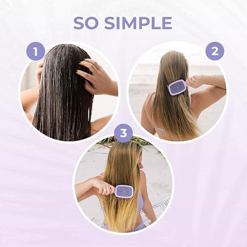 FHI HEAT UNbrush Wet & Dry Vented Detangling Hair Brush, Lilac Light Purple thumbnail 8