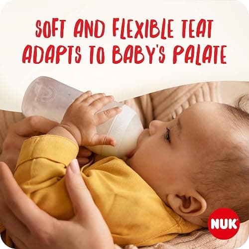 NUK Perfect Match Baby Bottles Set | 0+ Months | Adapts to Baby's Palate | Temperature Control | Anti Colic Vent | 150 ml | BPA-Free | Small Silicone Teat | Rainbow | 4 Count thumbnail 2