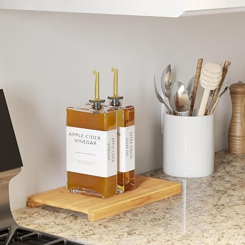 Kitchen Cooking Oil Dispenser Set, Olive Oil & Vinegar Bottles, Soy Sauce Dispenser - 4 Pieces, Gold, Elegant Book Design, Durable, Leak-Proof, Easy-Pour Spouts, Perfect for Kitchen, Dining Table thumbnail 5