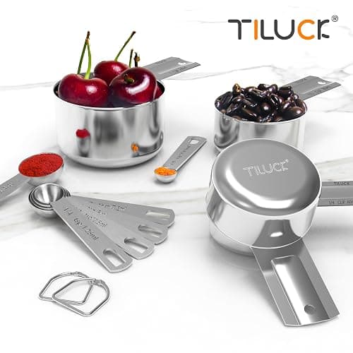 TILUCK Stainless Steel Measuring Cups & Spoons Set, Cups and Spoons,Kitchen Gadgets for Cooking & Baking (10) thumbnail 6