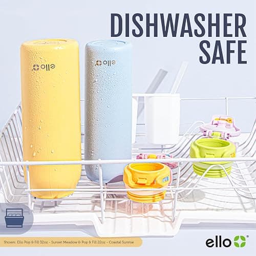 Ello Pop & Fill Stainless Steel Water Bottle with Quick Fill Technology, Double Walled Vacuum Insulated Metal, Leak Proof Locking Lid, Sip & Chug, BPA Free, Holiday Gift for Him Her, 22oz, 32oz, 40oz thumbnail 6