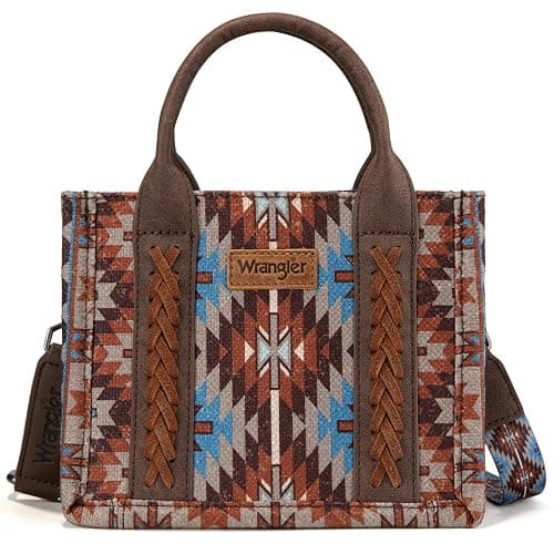 Montana West x Wrangler Mini Tote Bag for Women Small Western Crossbody Purse Aztec Top Handle Handbags thumbnail 9