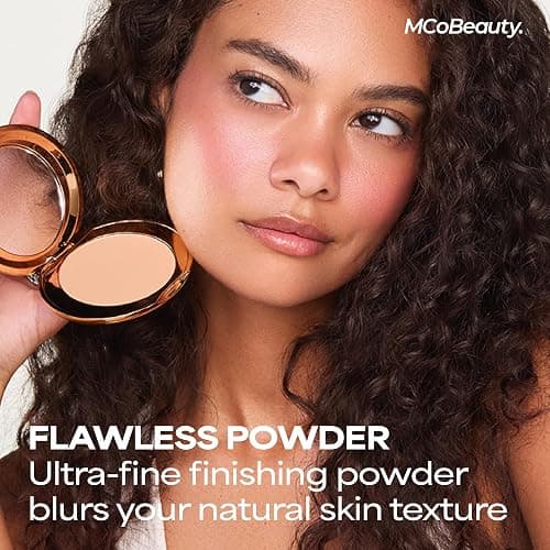 MCoBeauty Miracle Flawless Pressed Powder - 2 Natural Medium - Soft Focus Blurring, Finishing & Setting Powder - Face Makeup Compact with Rose Flower Extract Sweet Almond Oil - Vegan & Cruelty Free thumbnail 2