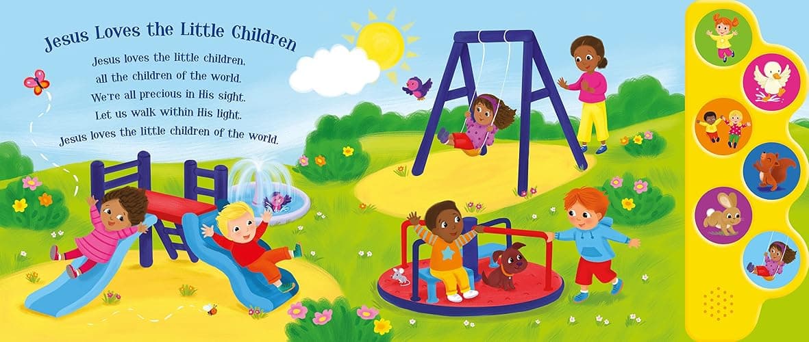 Jesus Loves Me & Other Bible Songs - Christian Sound Book for Toddlers | Interactive Board Book w/ 6 Songs & Lyrics | Faith-Based Learning thumbnail 5