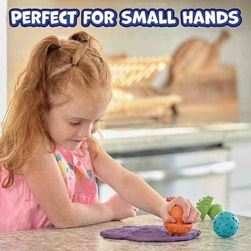 Ready 2 Learn Paint and Dough Mushroom Stampers, Set of 4 | Ages 2+, Play Dough Tools and Accessories, Easy-Grip Texture Stampers thumbnail 4